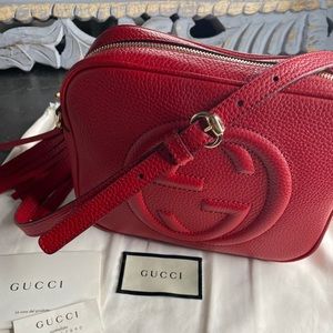 Gucci Red Soho Disco Crossbody Bag